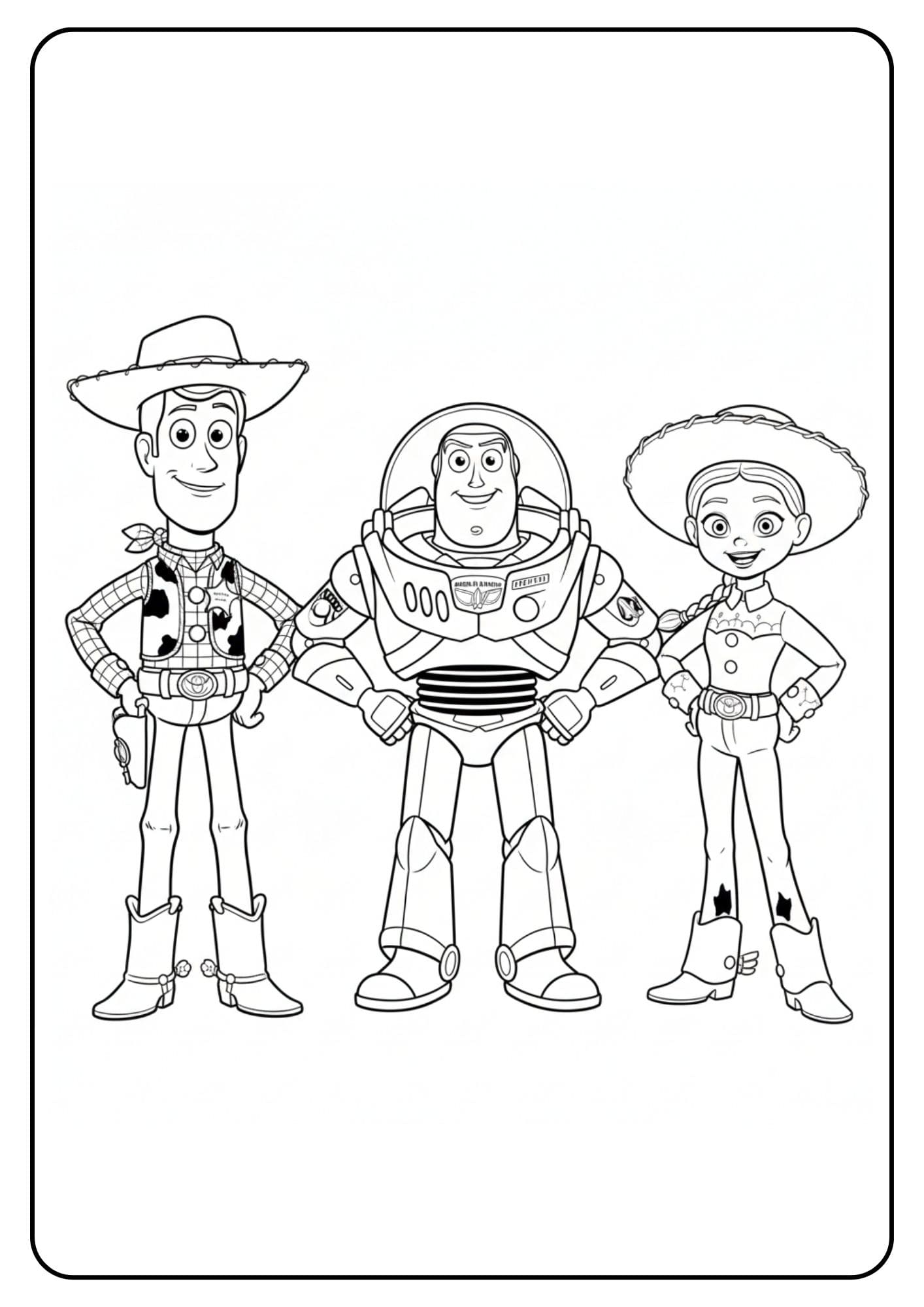 Toy Story Group Coloring Page