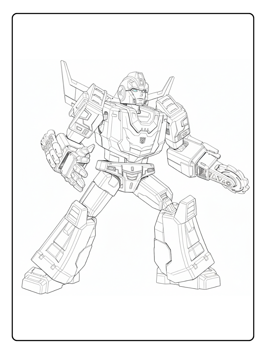 Transformers Coloring Pages – Hot Rod