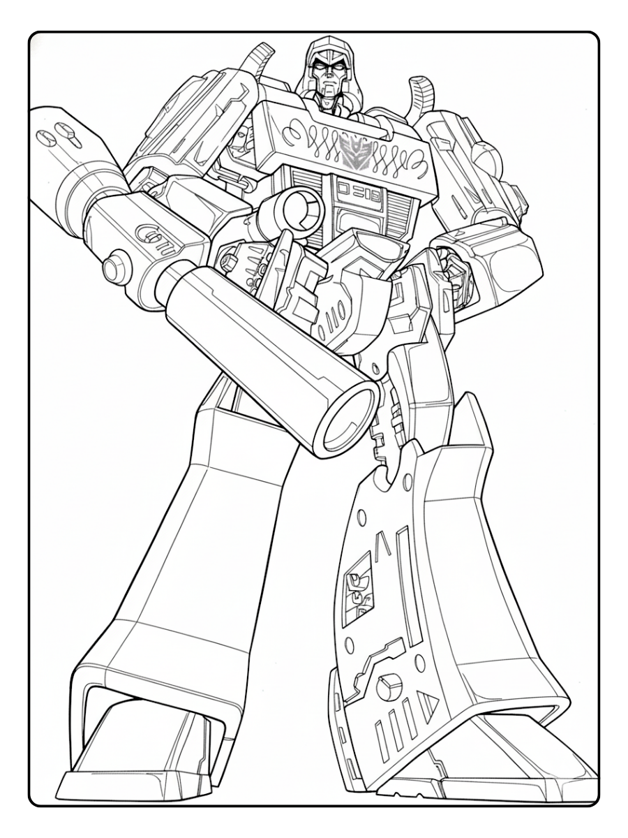 Transformers Coloring Pages – Megatron