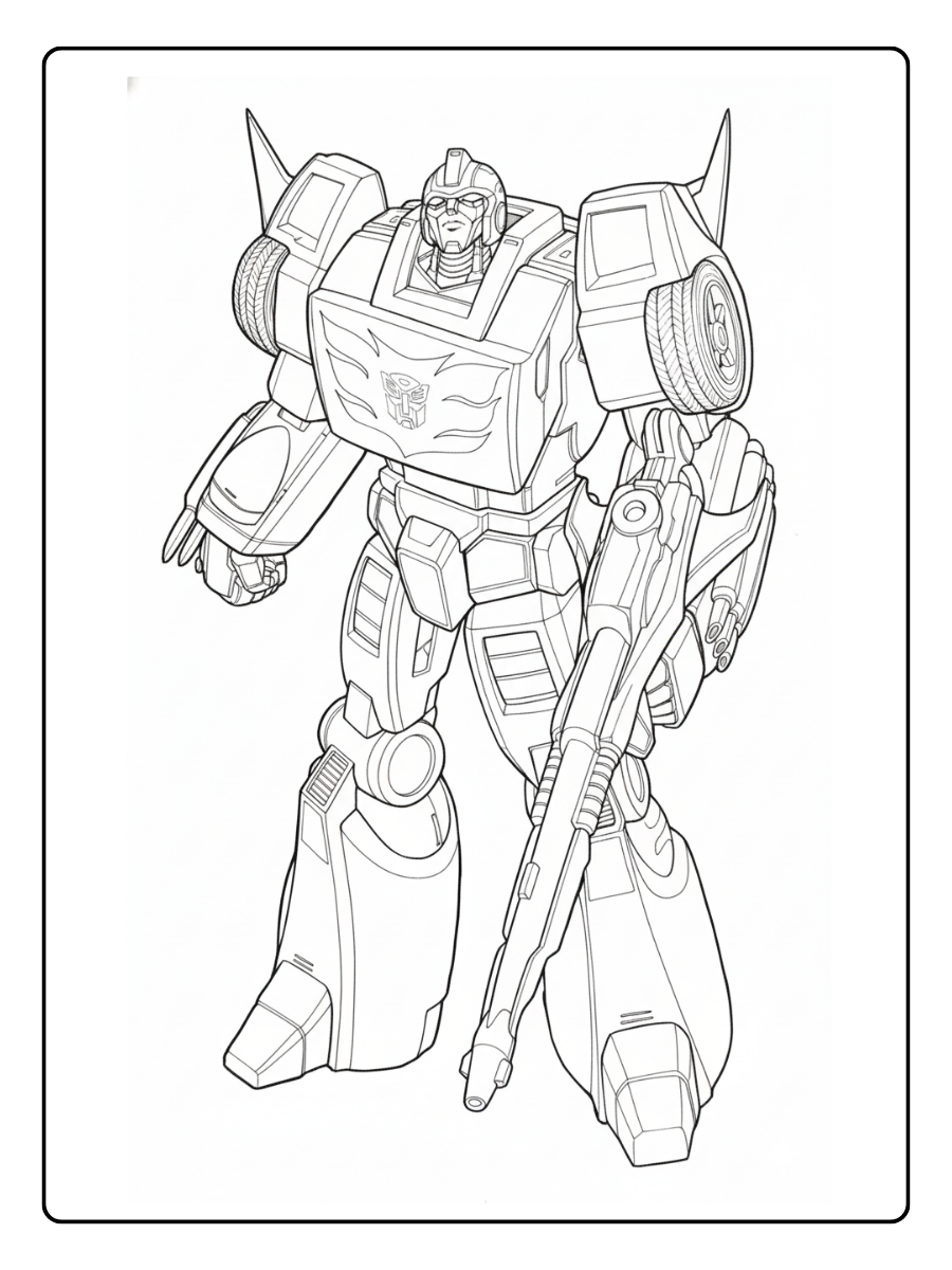Transformers Coloring Pages – Rodimus Prime