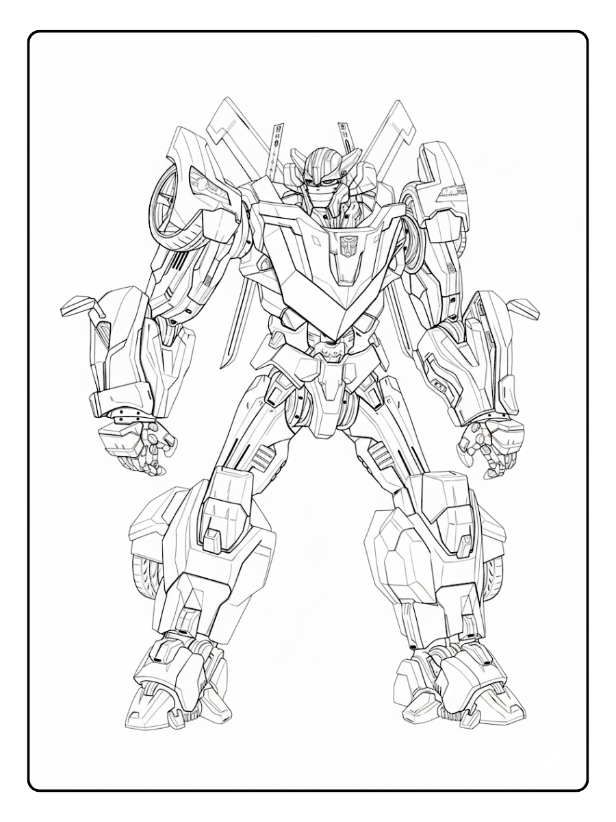 Transformers Coloring Pages – Wheeljack
