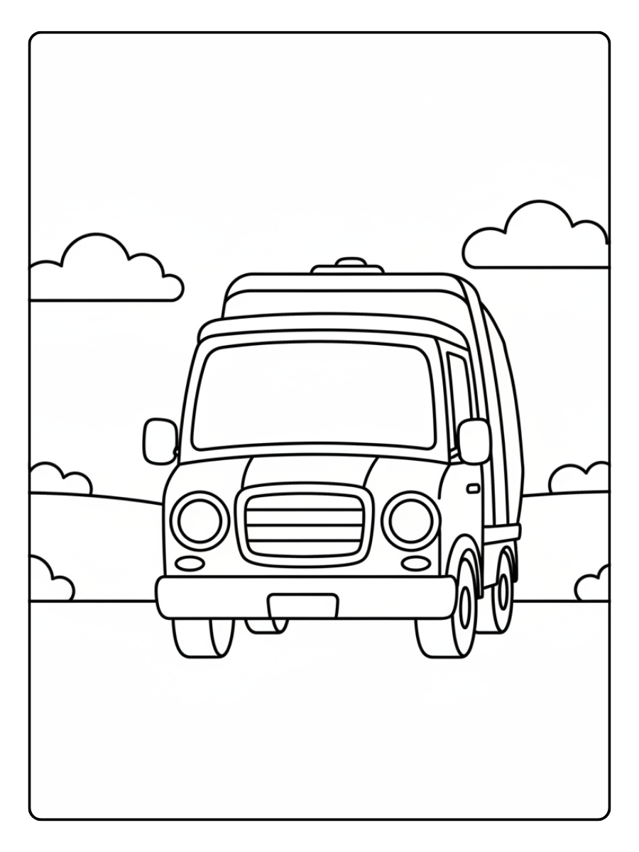 Trash Truck Coloring Pages – Small Trash Truck