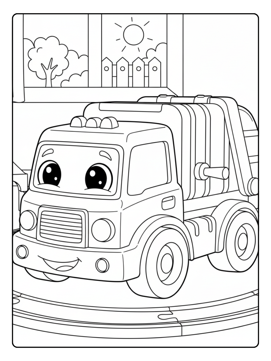 Trash Truck Coloring Pages – Toy Trash Truck
