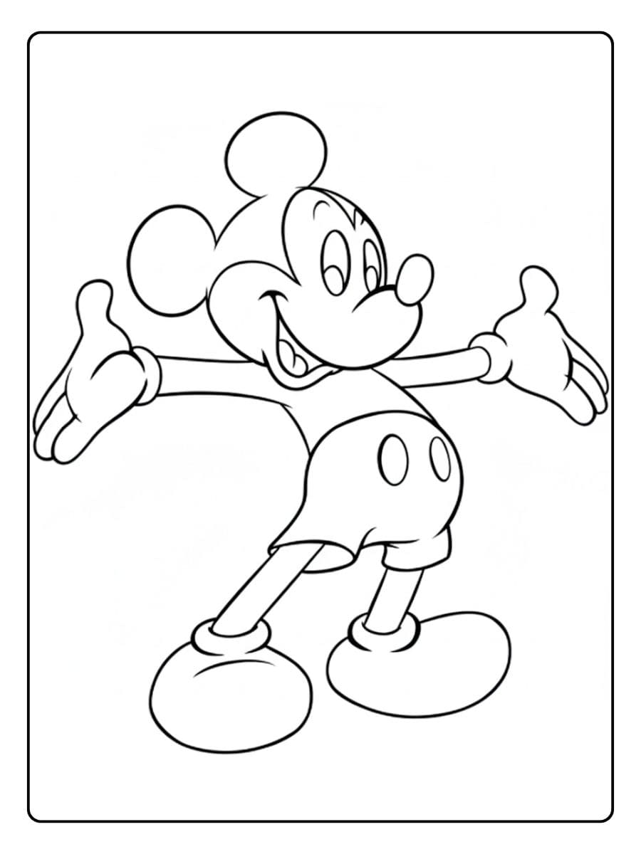 Unicorn with Wings Easy Cartoon Coloring Pages for Kids