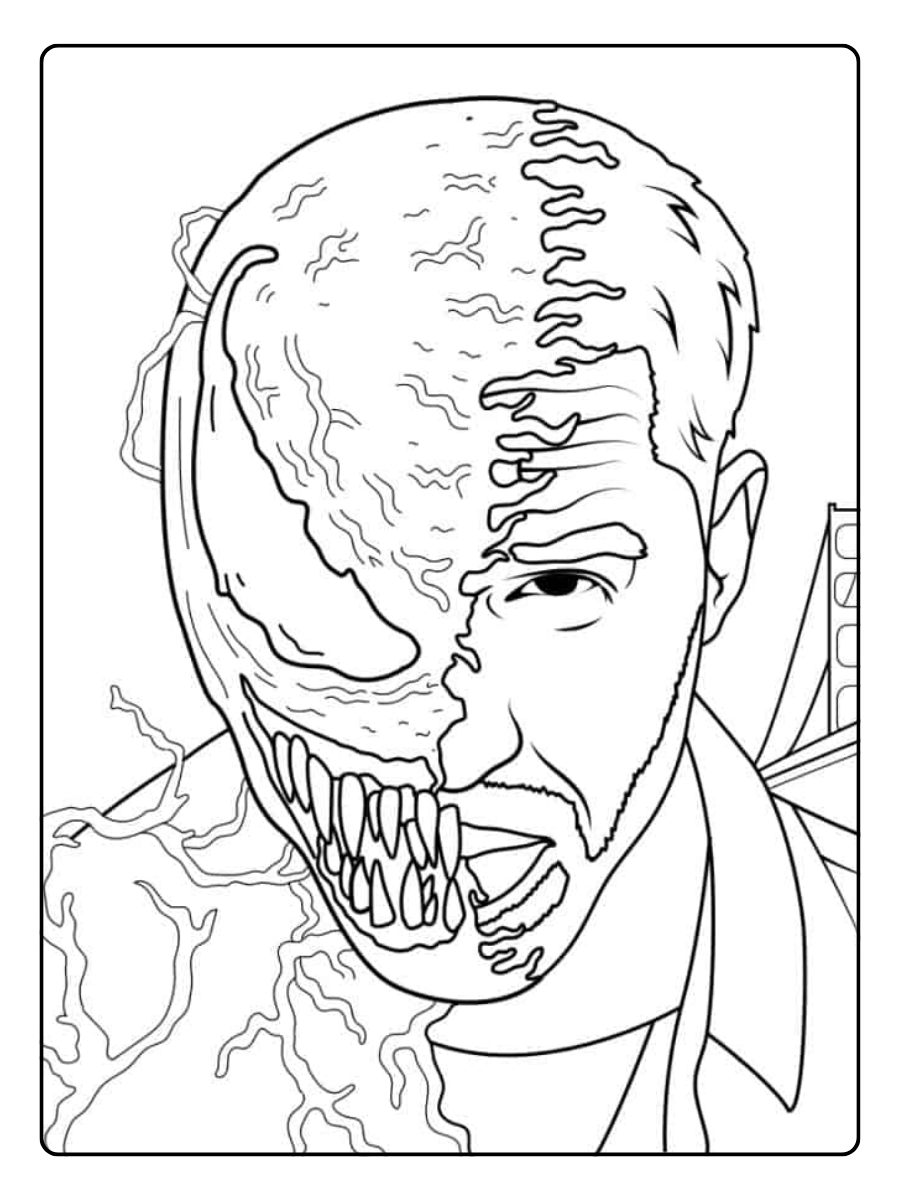 Venom Coloring Pages – Eddie Brock Venom