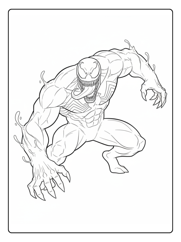 Venom Coloring Pages – Venom Coloring Page Printable