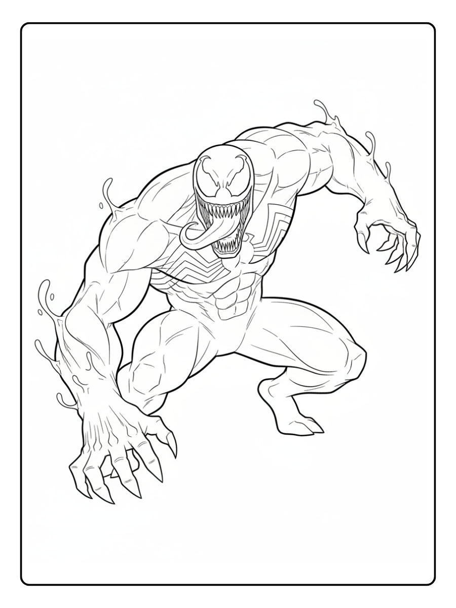 Venom Coloring Pages – Venom Coloring Page Printable