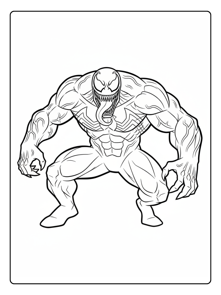 Venom Coloring Pages – Venom Fun Coloring