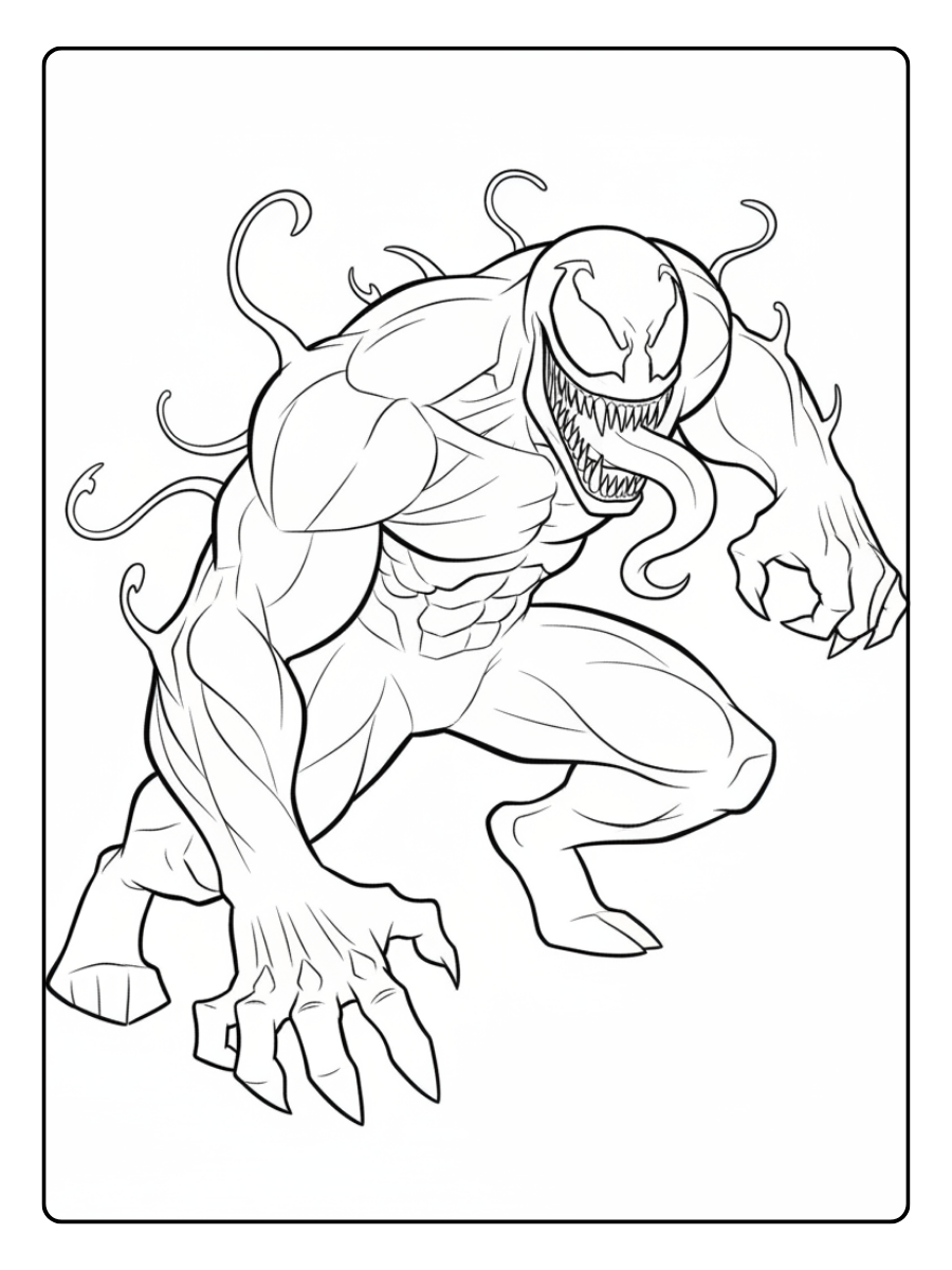 Venom Coloring Pages – Venom Kids Favorite