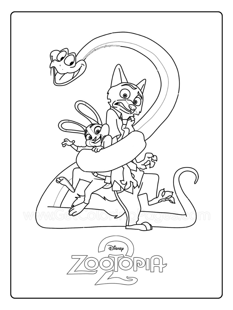 Zootopia 2 Coloring Pages