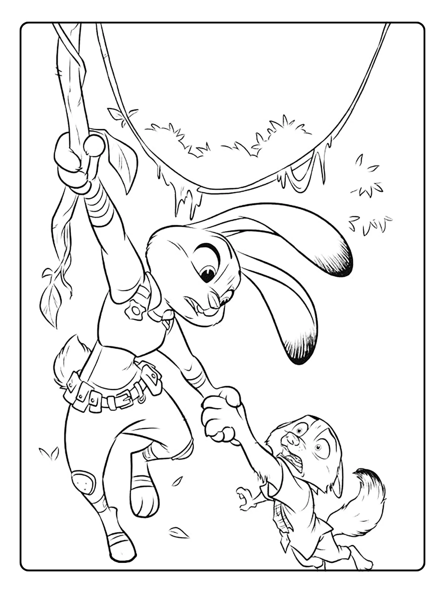 Zootopia Coloring Pages – Judy Hopps and Gazelle Concert Scene