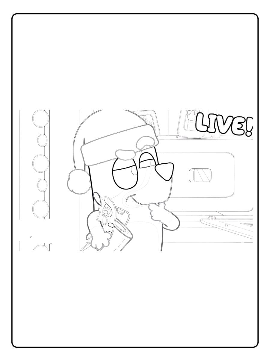 bluey christmas coloring pages zero shading