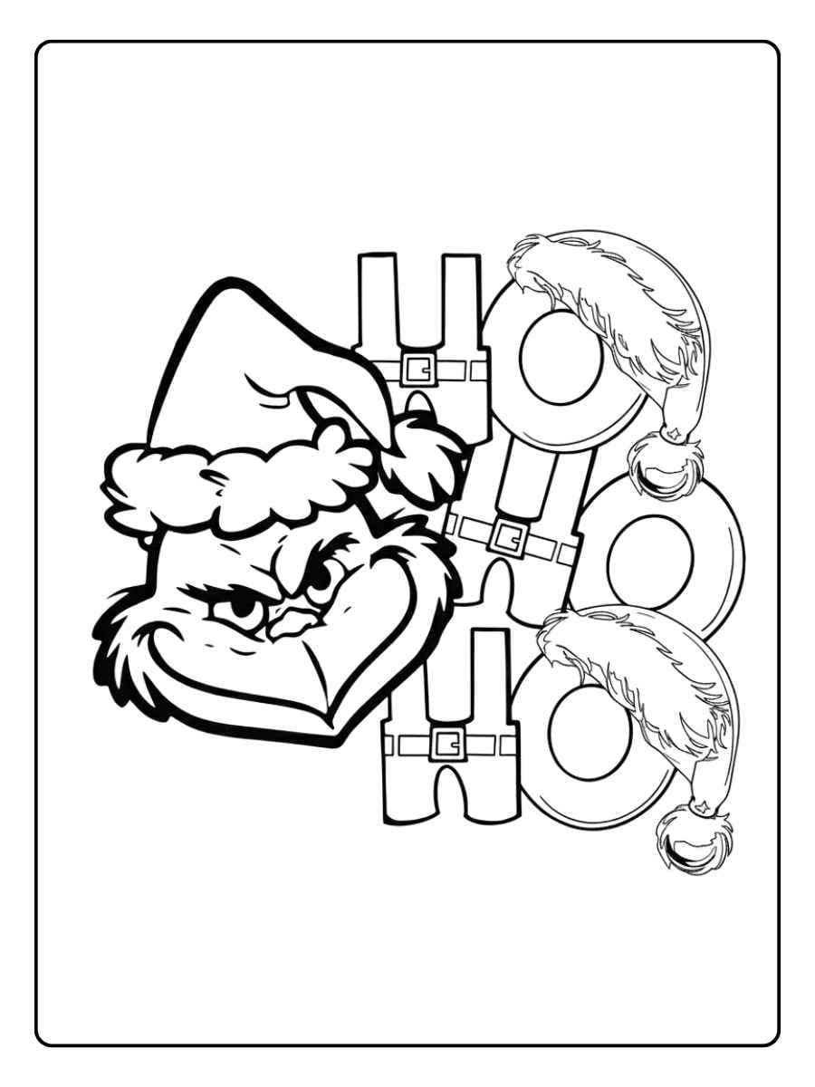 christmas coloring pages grinch creative art