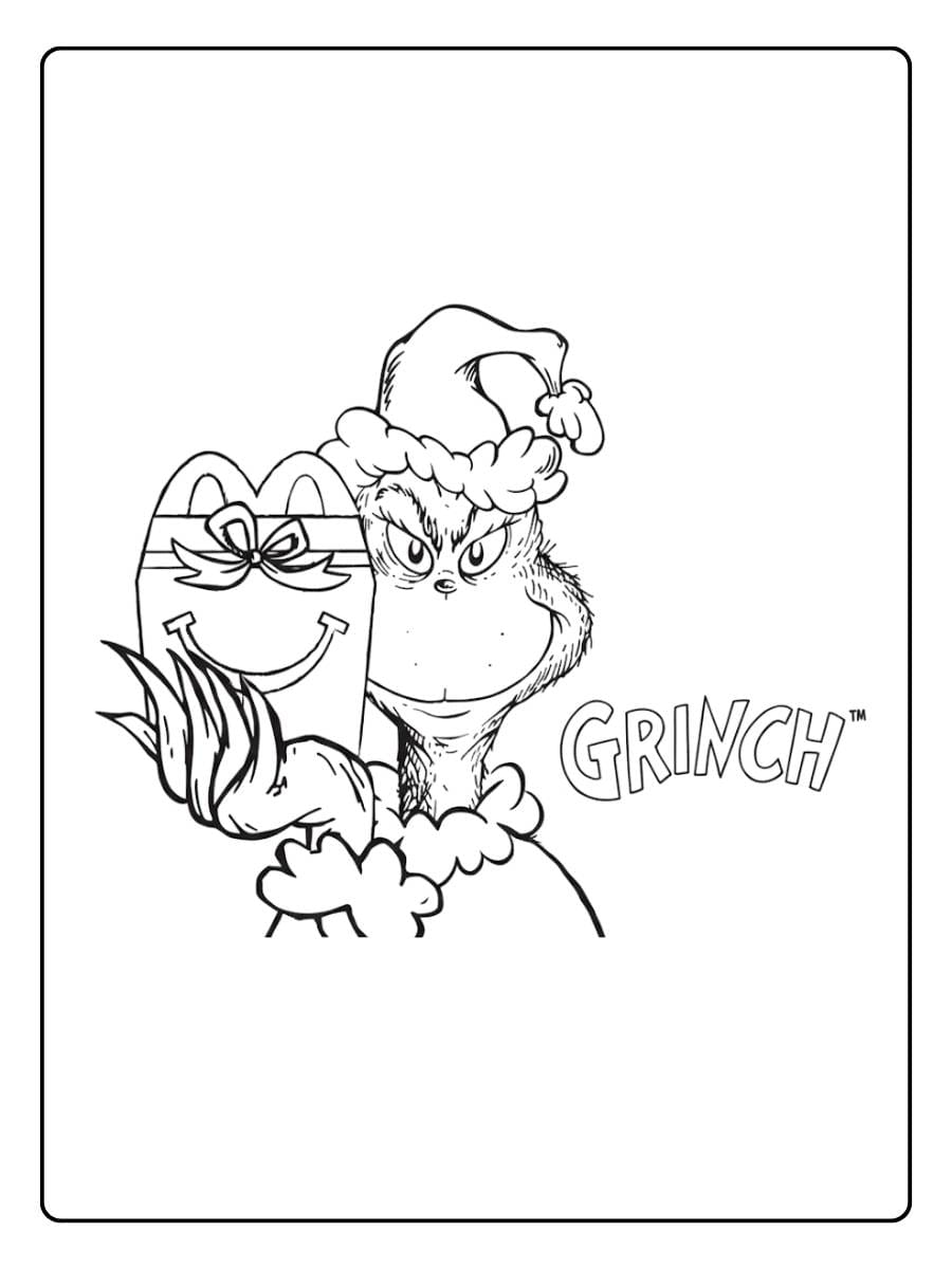 christmas coloring pages grinch winter flowers