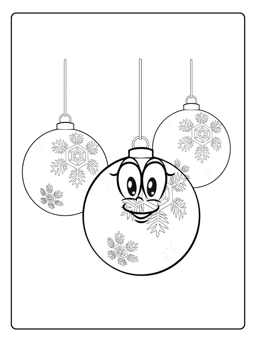 christmas ornament coloring page bouquet in a jar