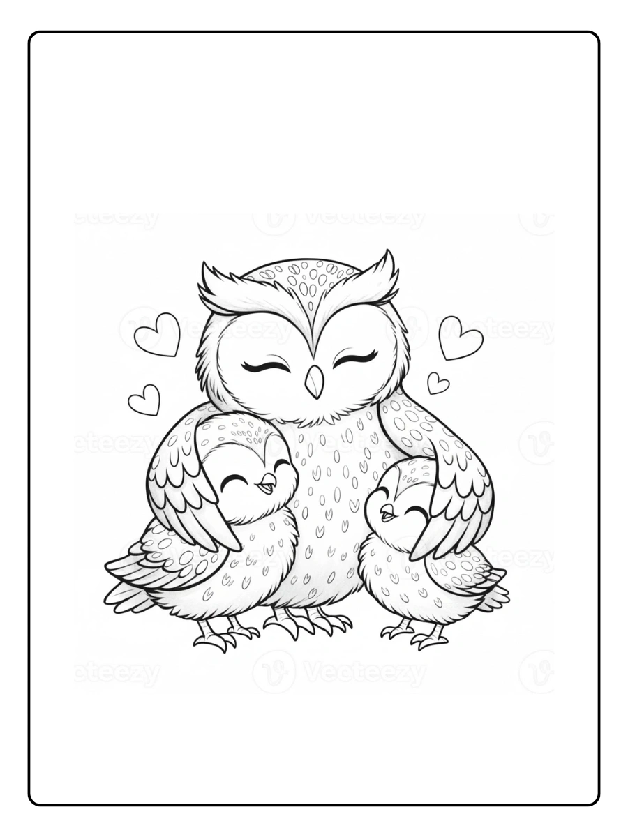 Cute Owl Coloring Pages – Sleeping Owl Cute Owl Coloring Pages – Sleeping Owl