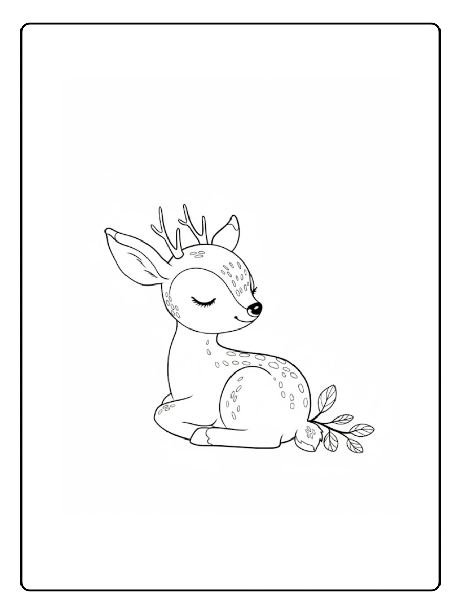 Deer Coloring Pages – Realistic Deer