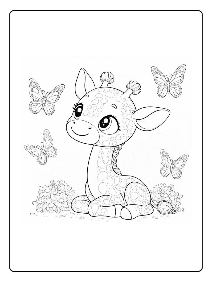 Giraffe Coloring Pages – Realistic Giraffe