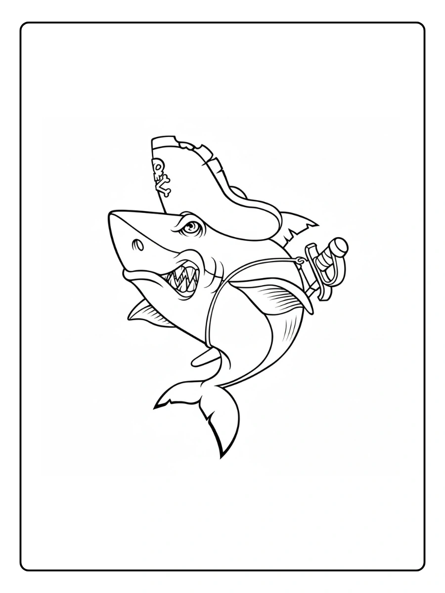 Shark Coloring Pages – Friendly Shark