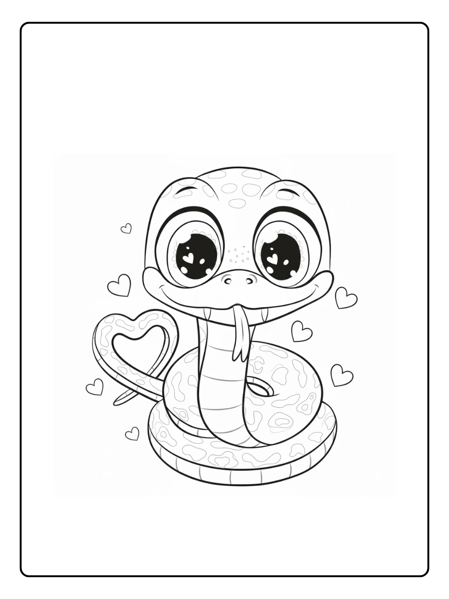Snake Coloring Pages – Snake Easy Coloring