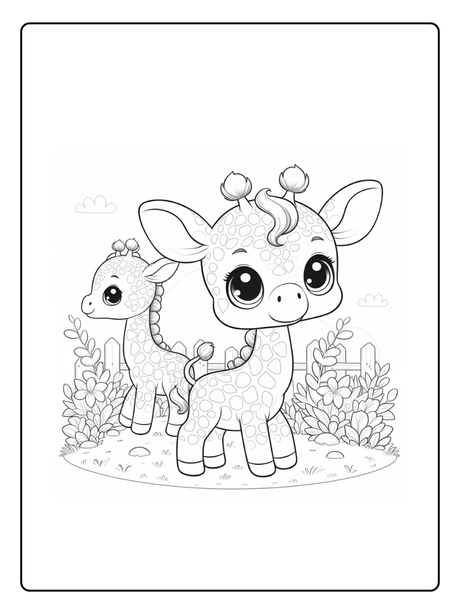 Giraffe Coloring Pages – Playful Giraffe
