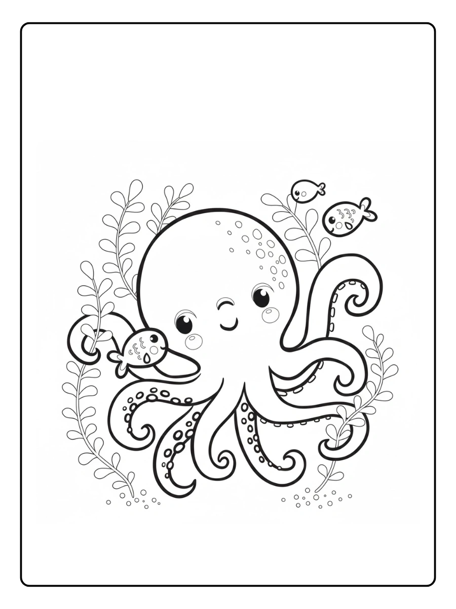 Octopus Coloring Pages – Octopus for Kids