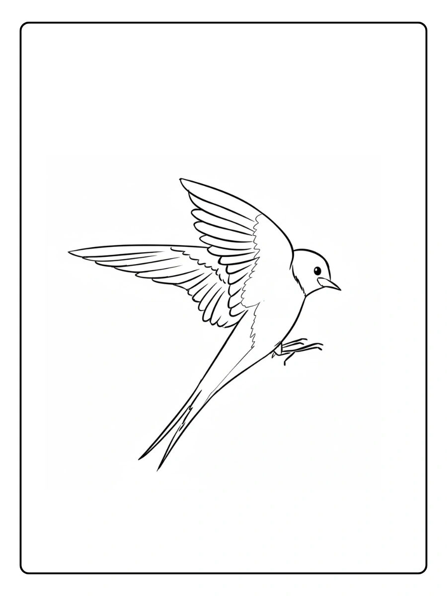 Bird Coloring Pages – Realistic Bird