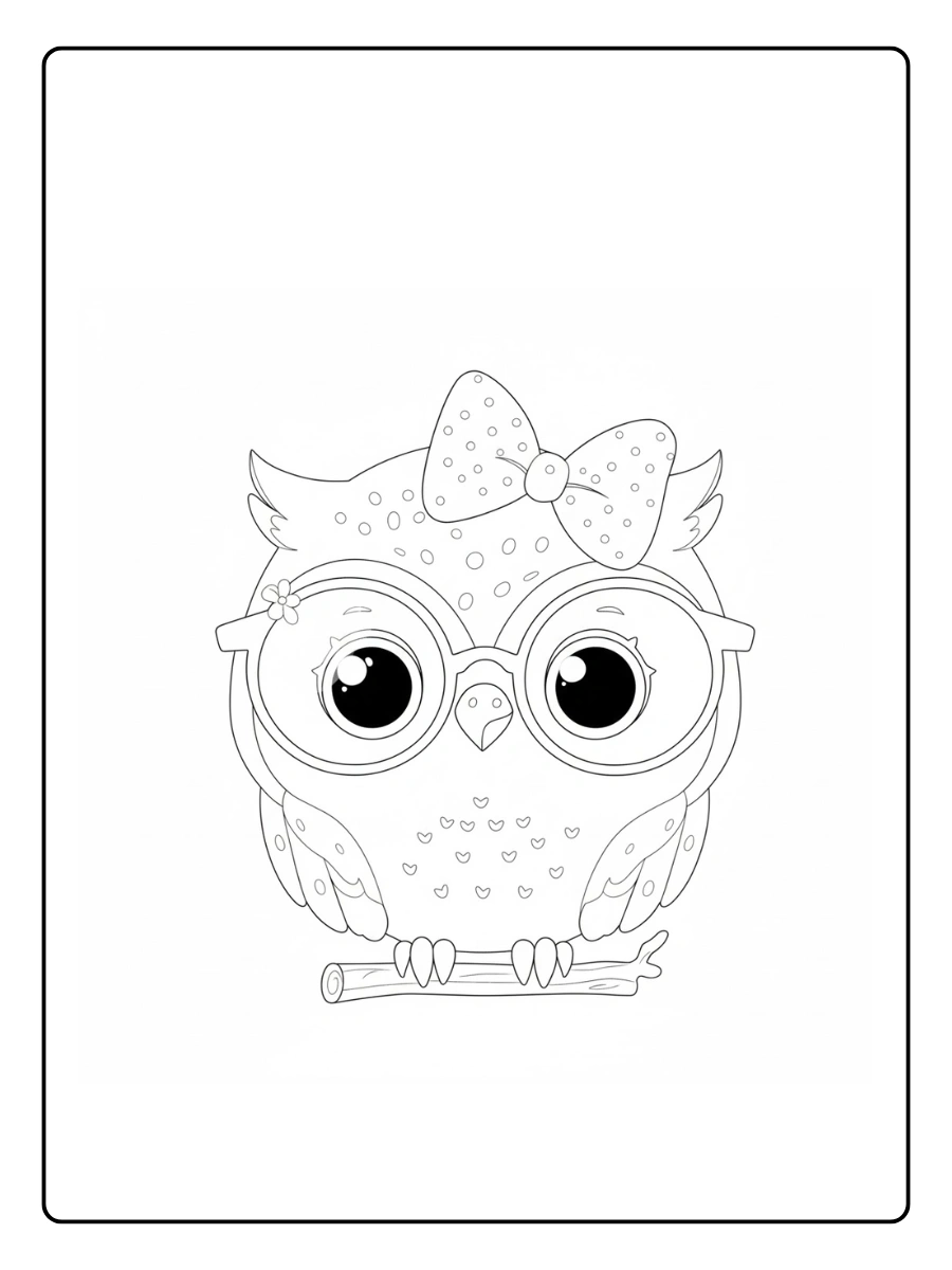 Cute Owl Coloring Pages – Kawaii Owl Cute Owl Coloring Pages – Kawaii Owl