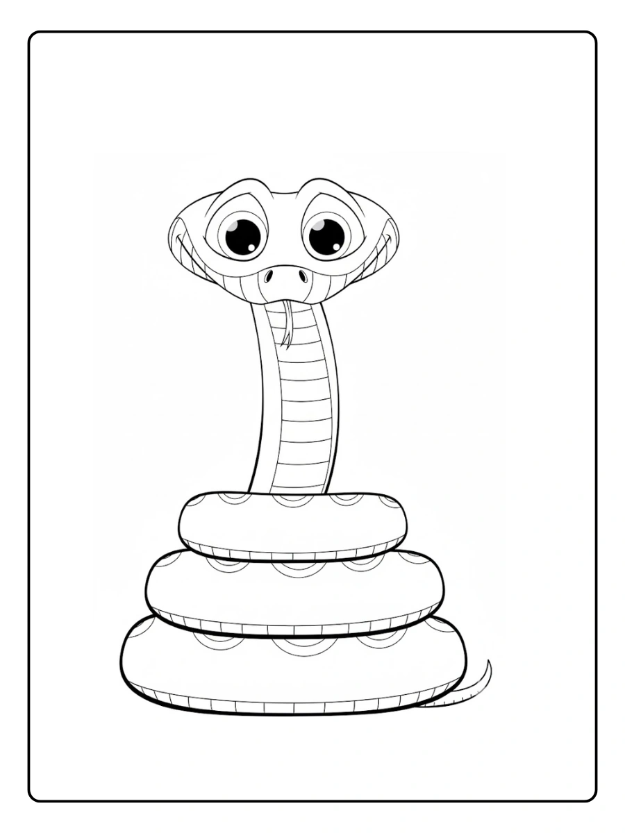 Snake Coloring Pages – Snake Coiled