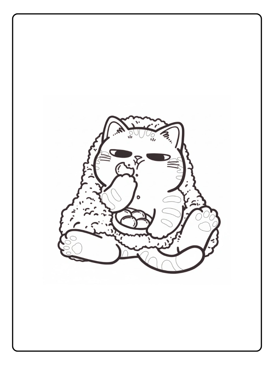 Cute Cat Coloring Pages – Cute Cat Coloring Sheet