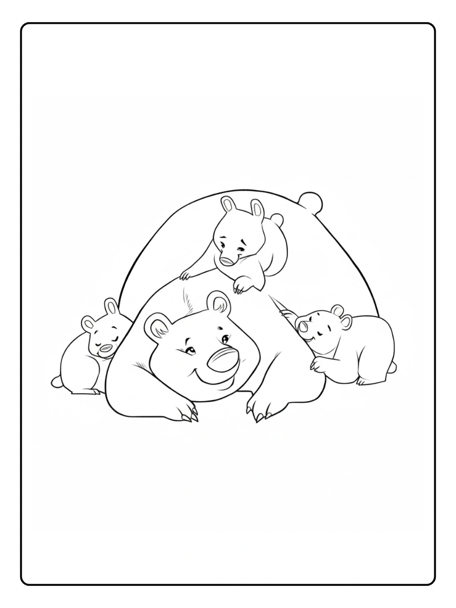 Bear Coloring Pages – Realistic Bear