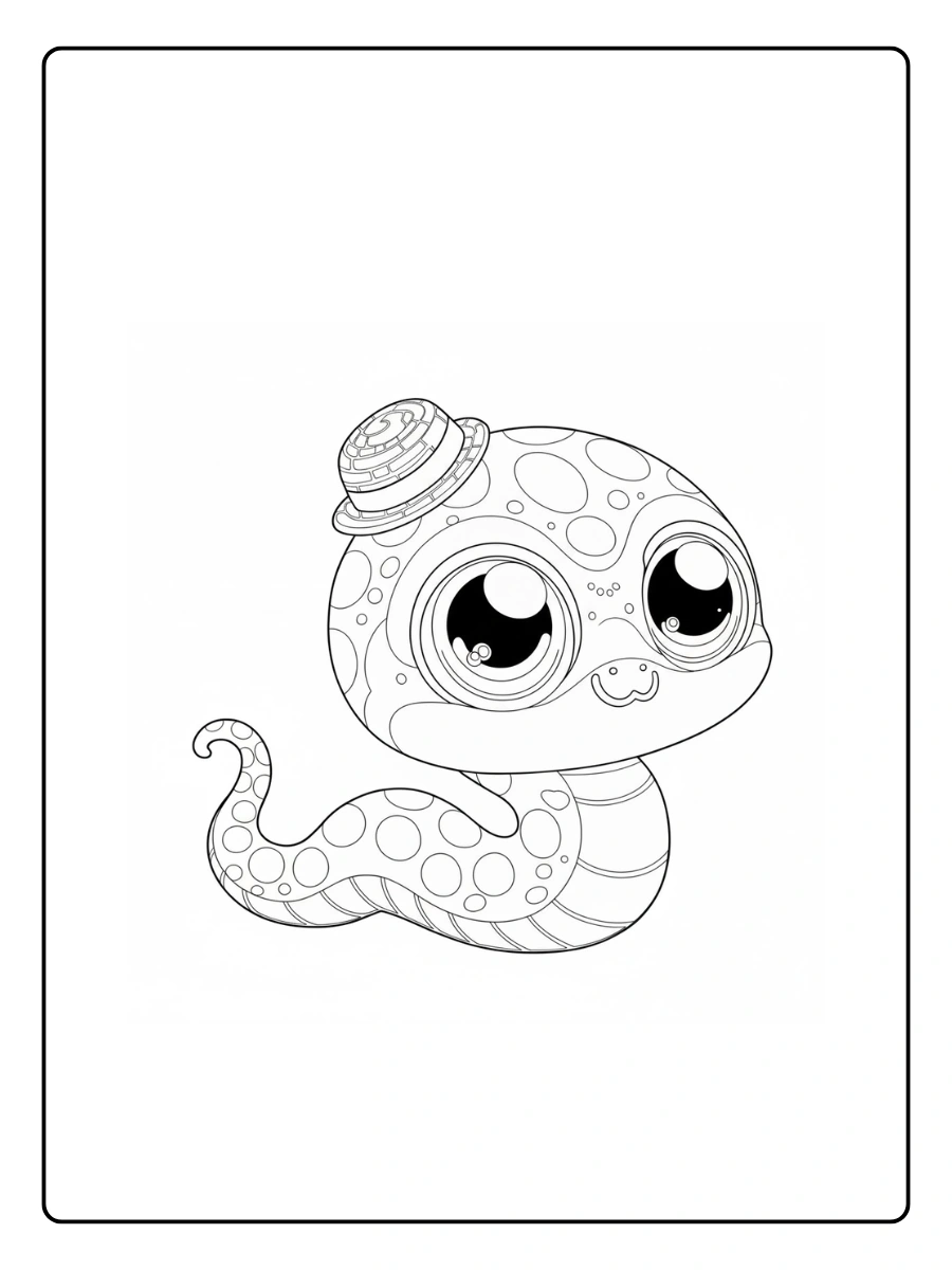 Snake Coloring Pages – Detailed Snake Illustration