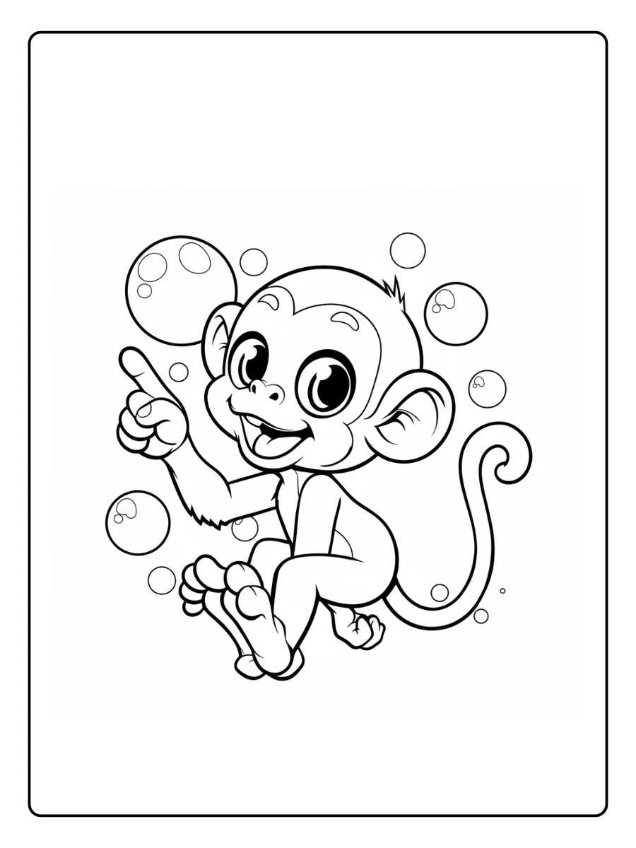 Monkey Coloring Pages – Happy Monkey Jumping Monkey Coloring Pages – Happy Monkey Jumping