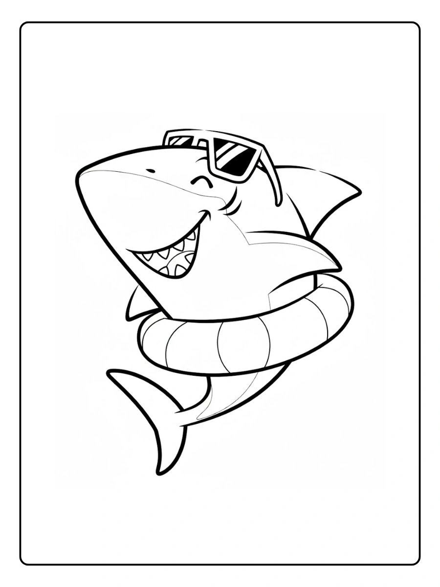 Shark Coloring Pages – Cute Shark
