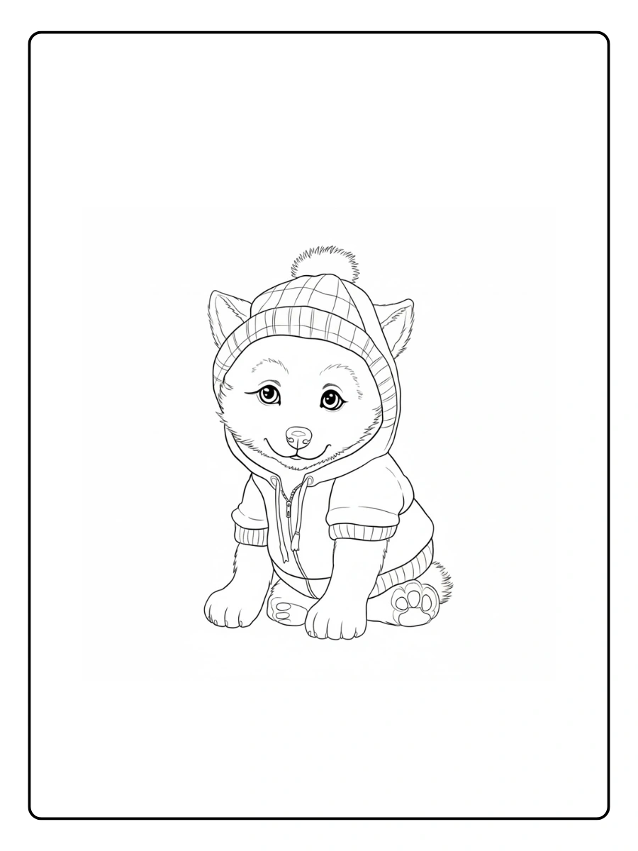 Cute Wolf Coloring Pages – Wolf with Big Eyes Cute Wolf Coloring Pages – Wolf with Big Eyes