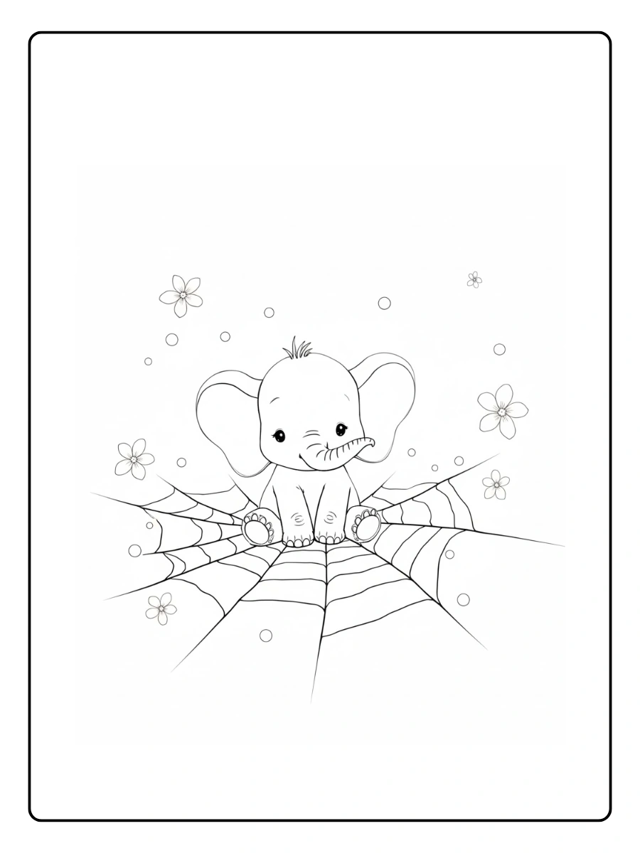 Cute Elephant Coloring Pages – Happy Elephant Cute Elephant Coloring Pages – Happy Elephant
