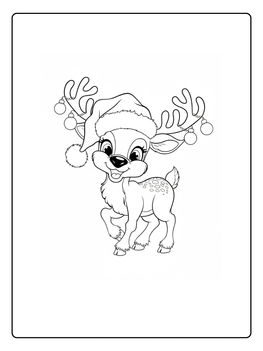 Deer Coloring Pages – Deer Easy Coloring