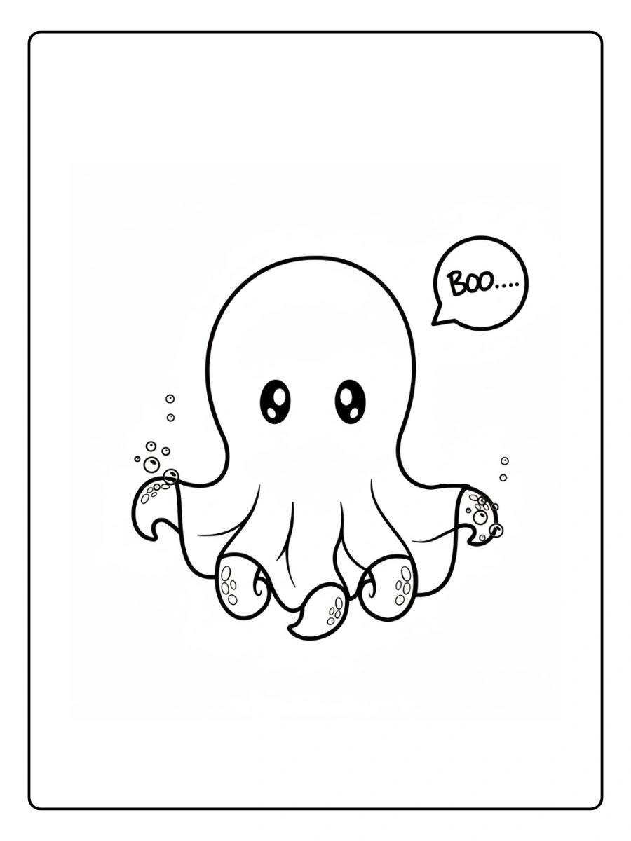 Octopus Coloring Pages – Baby Octopus
