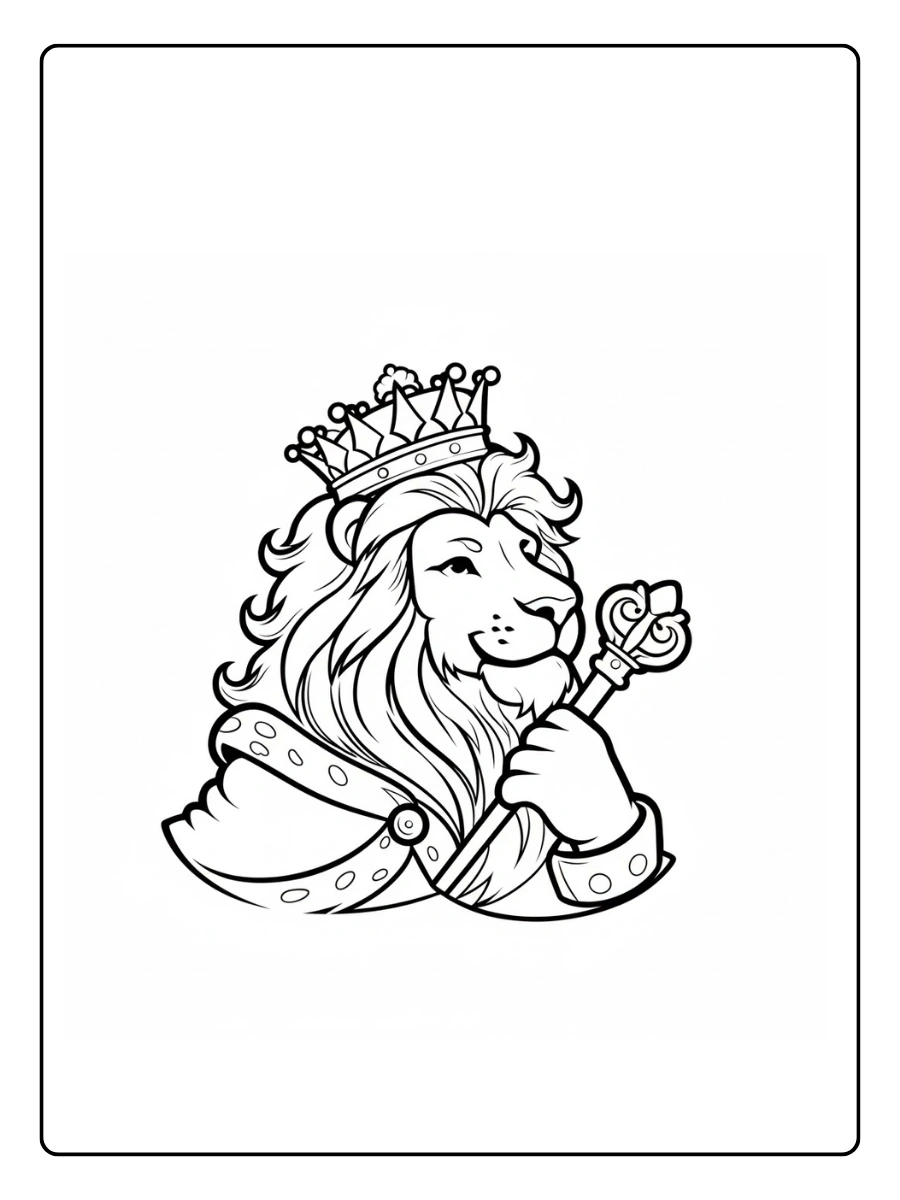 Lion Coloring Pages – Lion in Savannah