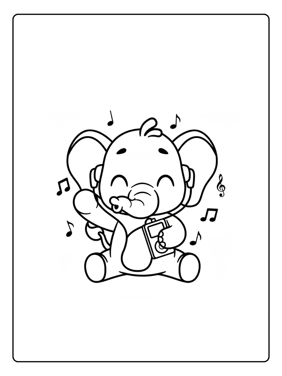 Cute Elephant Coloring Pages – Cartoon Elephant Cute Elephant Coloring Pages – Cartoon Elephant