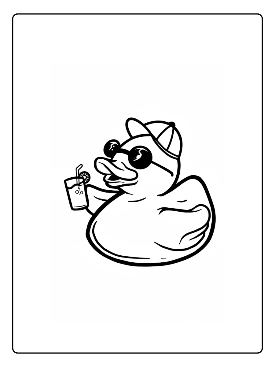 Cute Duck Coloring Pages – Smiling Duck Cute Duck Coloring Pages – Smiling Duck