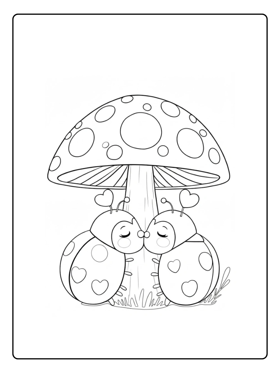 Ladybug Coloring Pages – Ladybug Love Theme