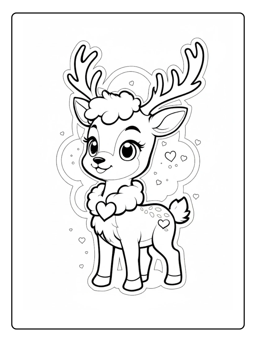 Deer Coloring Pages – Deer Side View