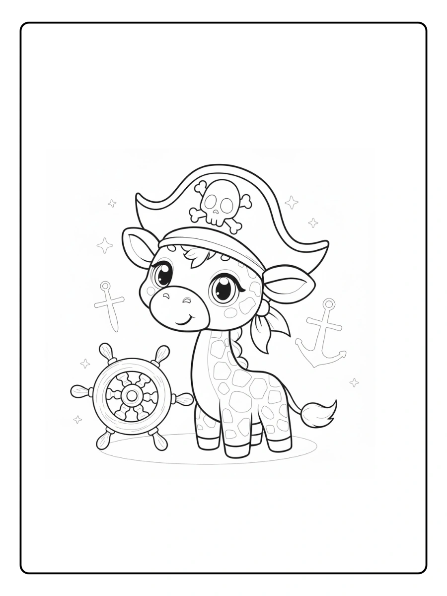 Giraffe Coloring Pages – Giraffe Easy Coloring