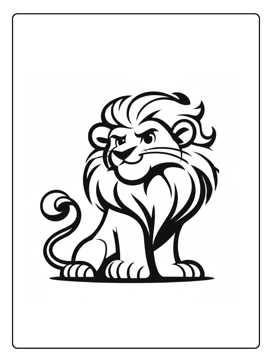 Lion Coloring Pages – Cute Lion