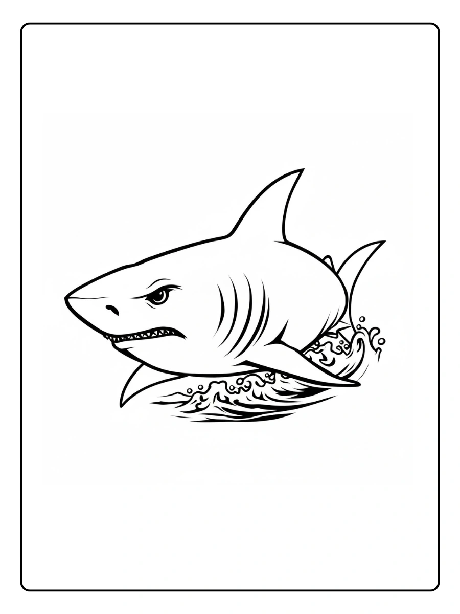 Shark Coloring Pages – Hammerhead Shark