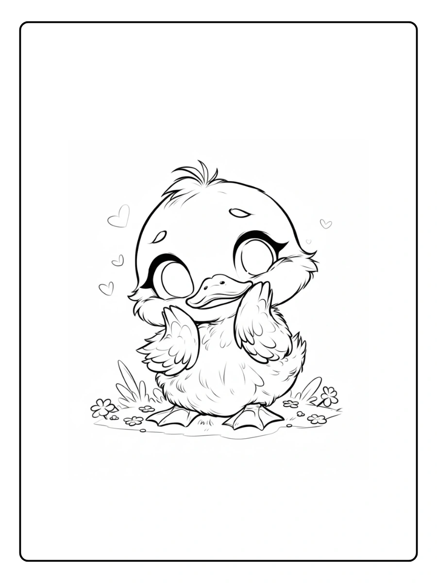 Cute Duck Coloring Pages – Baby Duck Cute Duck Coloring Pages – Baby Duck