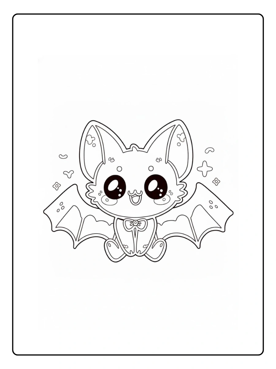 Cute Bat Coloring Pages – Cute Baby Bat