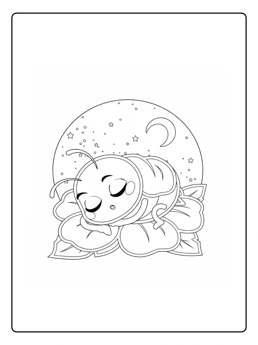 Bee Coloring Pages – Black and White Bee