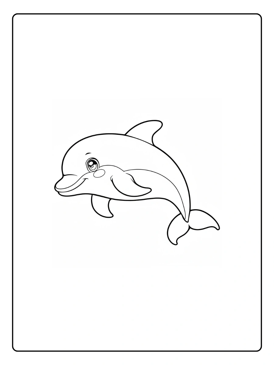 Dolphin Coloring Pages – Dolphin Easy Coloring